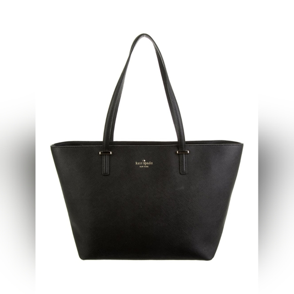 kate spade Bags Kate Spade Large Black Tote Saffiano Leather Bag Poshmark